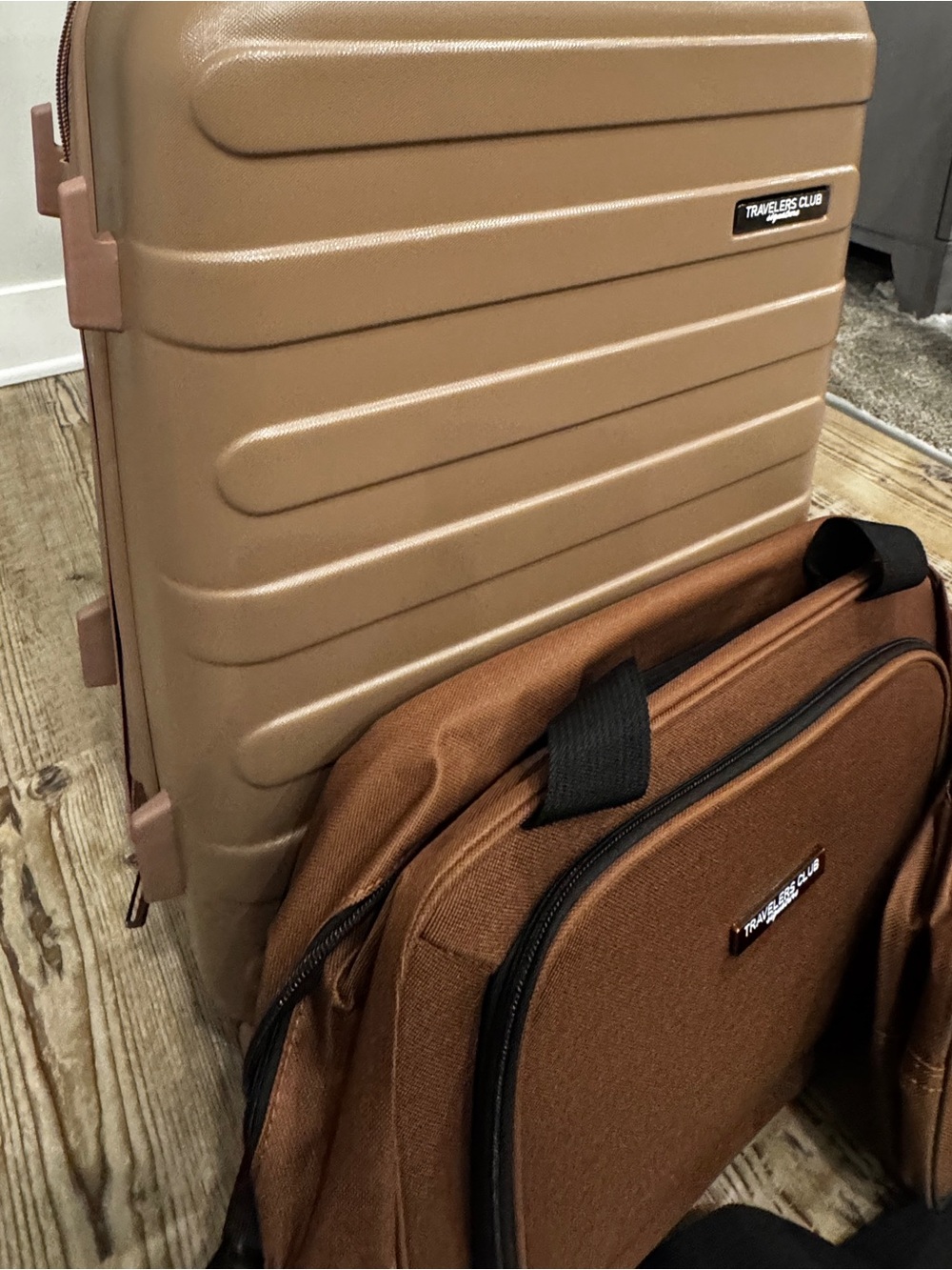 TRAVELERS CLUB AUSTIN 4 PIECE HARDSIDE LUGGAGE SET 4-Piece Luggage Set - Brown - Picture 6 of 12